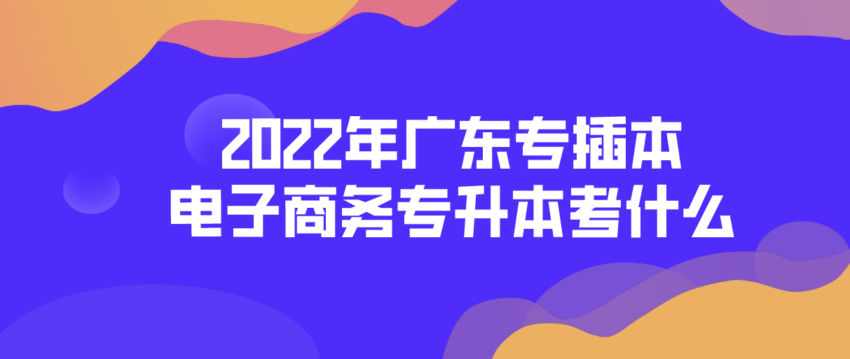 广东省2022年电子商务专升本考什么?(图1)